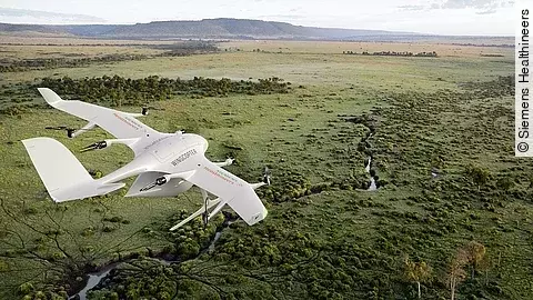 Drohnenlieferung Siemens Healthineers