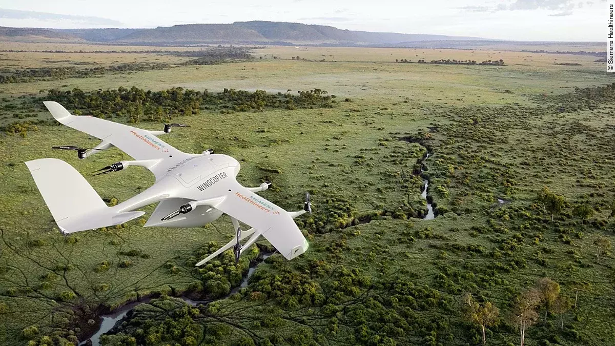 Drohnenlieferung Siemens Healthineers