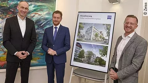 Michael Kretschmer besucht Zeiss. Michael Kretschmer besucht Zeiss.