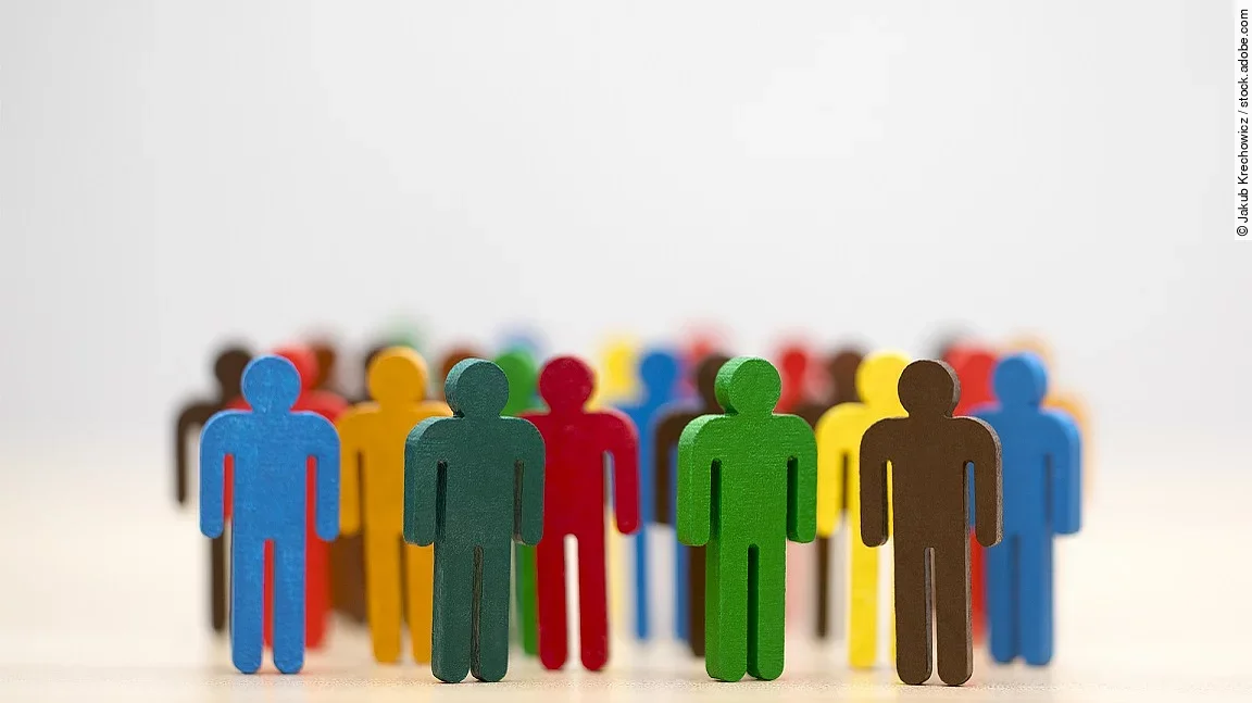 Bunte Personengruppe