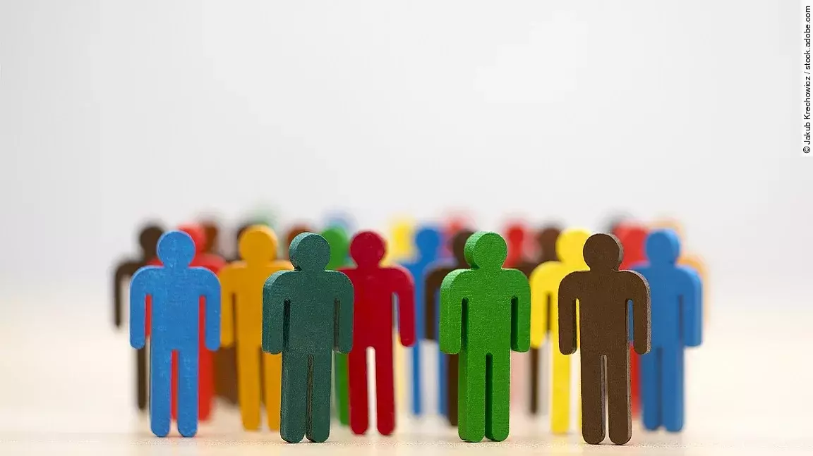 Bunte Personengruppe Bunte Personengruppe