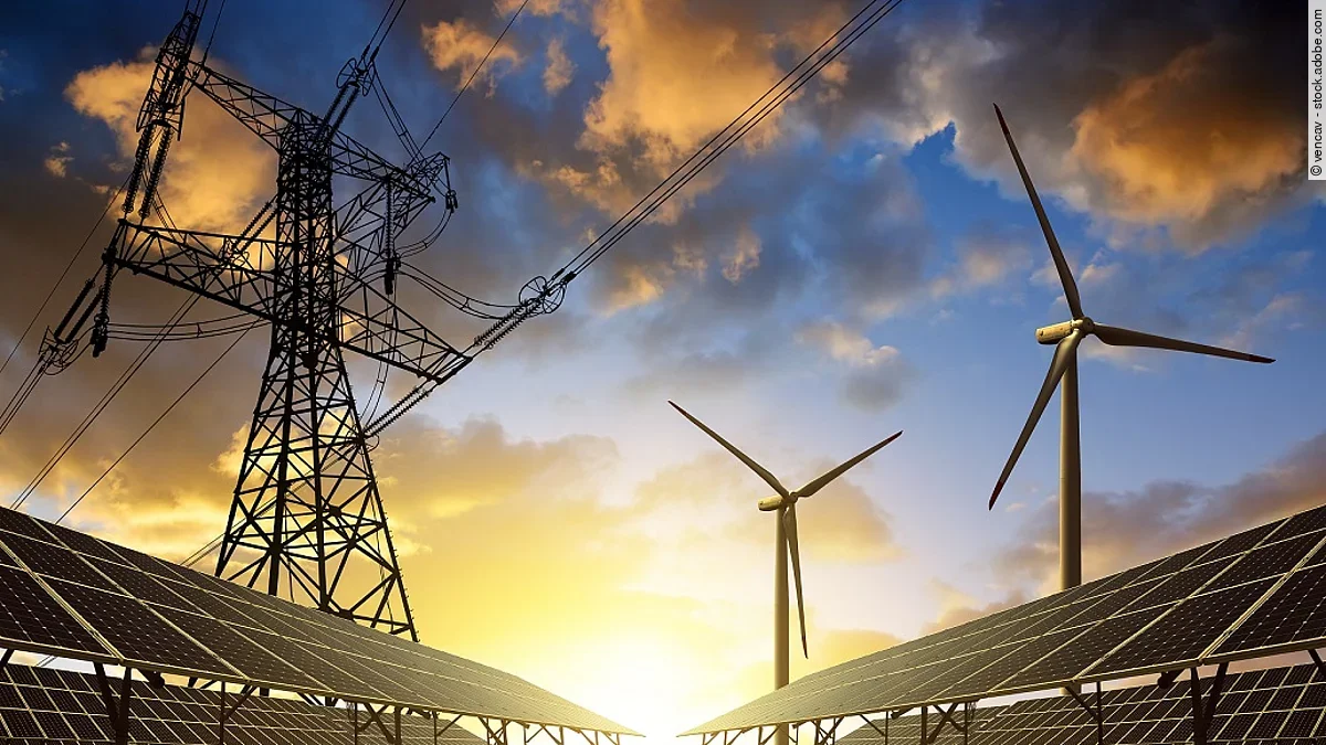 Solarenergie und Windräder