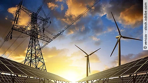 Solarenergie und Windräder