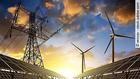 Solarenergie und Windräder