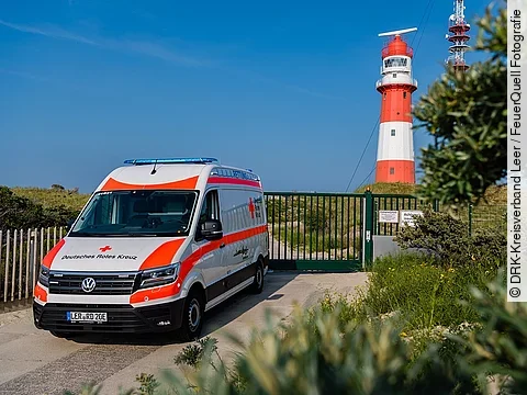 Elektro-Rettungswagen auf Borkum