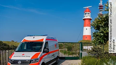 Elektro-Rettungswagen auf Borkum